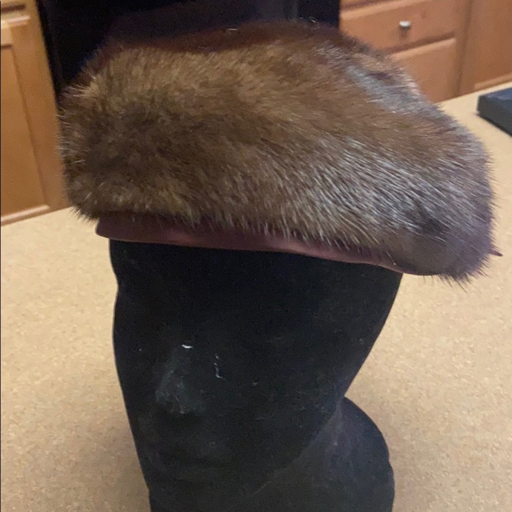 Marshall Fields Vintage Mink Fur Tam Hat - Picture 2 of 7
